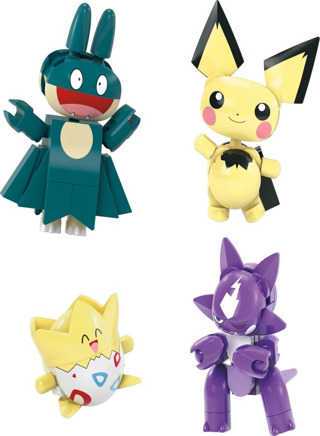 Mega Brands MEGA Pokemon Building Toys Set Trainer 8 Pack with 189 Pieces, 8 Articulated and Poseable Characters, 2 Inches Tall, for Kids - Image 3